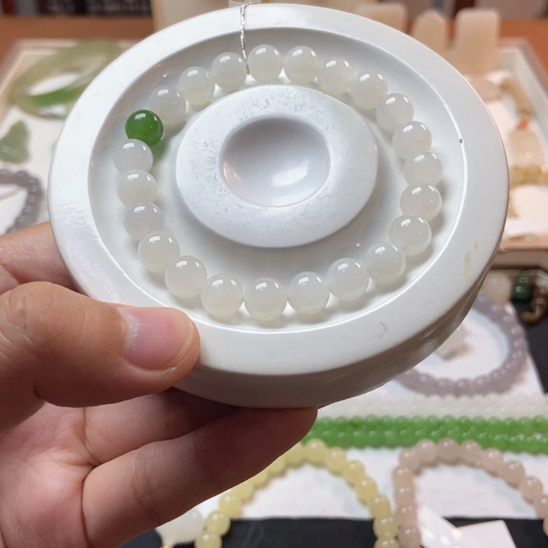手链未镶嵌和田玉白玉碧玉设计款