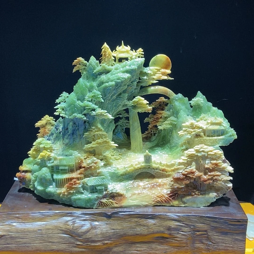 【闪购商品】未镶嵌蛇纹石玉家居摆件