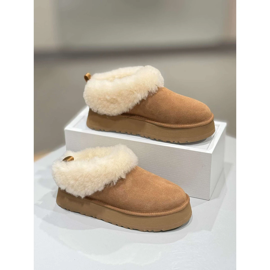 UGG MY.DG2025秋冬新款羊皮毛一体厚底雪地靴休闲圆头一脚蹬防滑