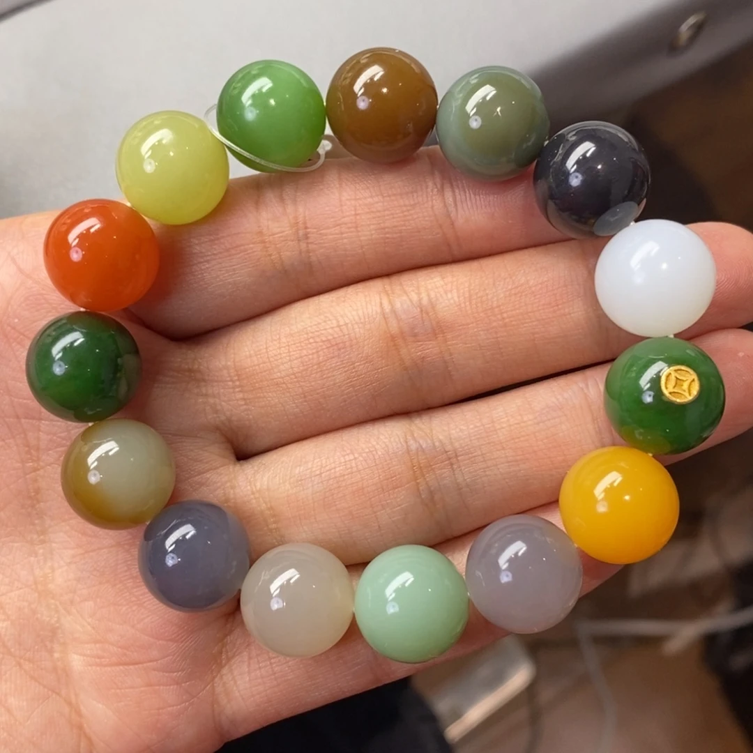 和田玉未镶嵌手串卡14