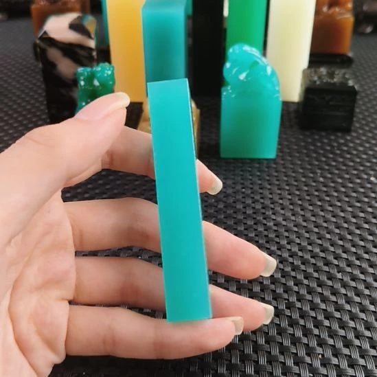 普***户寿山石印石天空蓝素章六面平