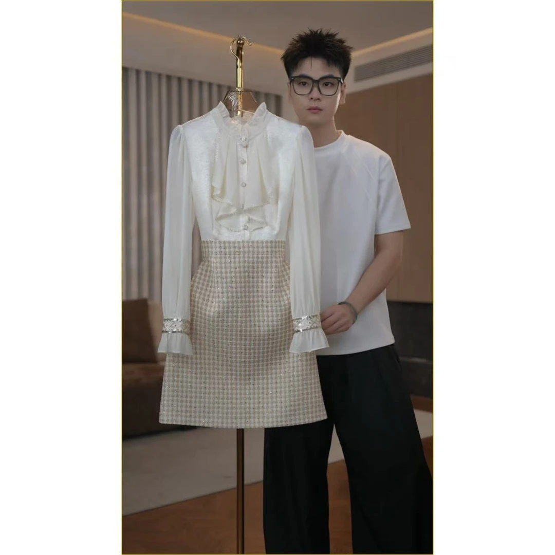 【蒂妮佳】3049品牌连衣裙2025秋季新款女装高贵气质裙子