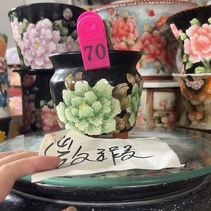 景德镇手绘花盆 满38包邮