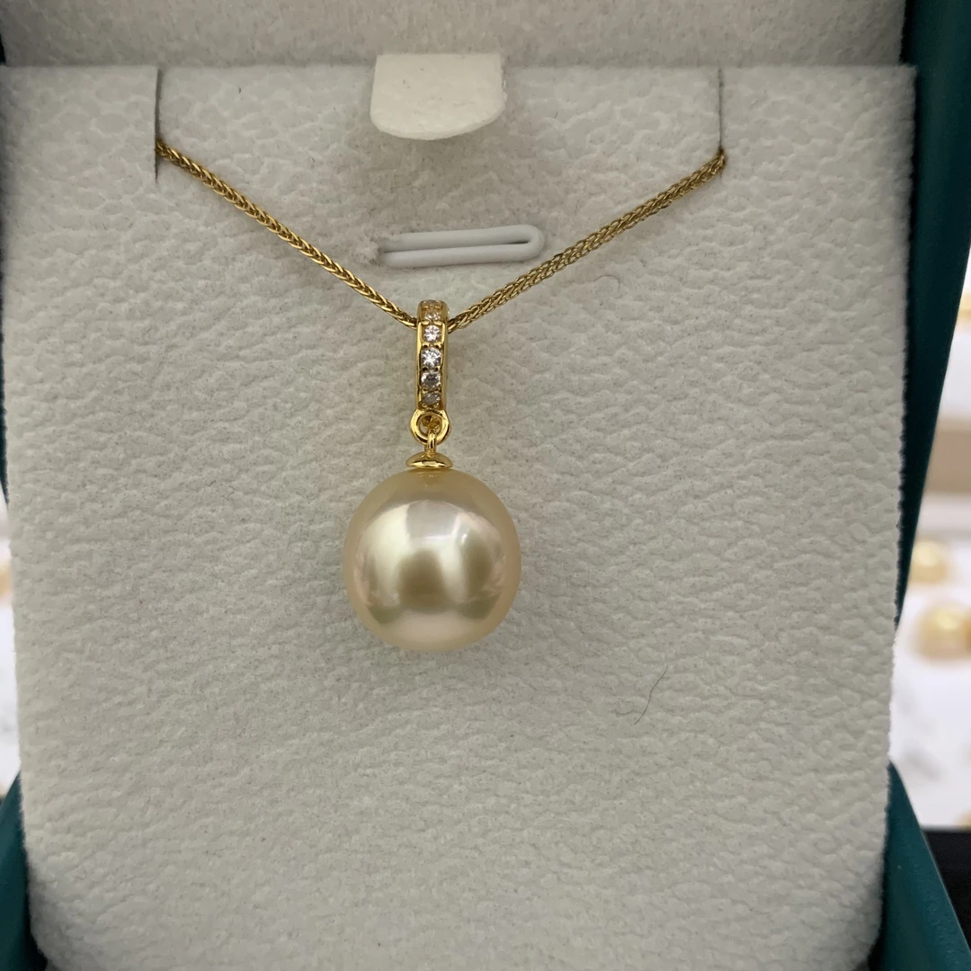 南洋金珠吊坠11-12mm925银海水珍珠吊坠*多样性发一