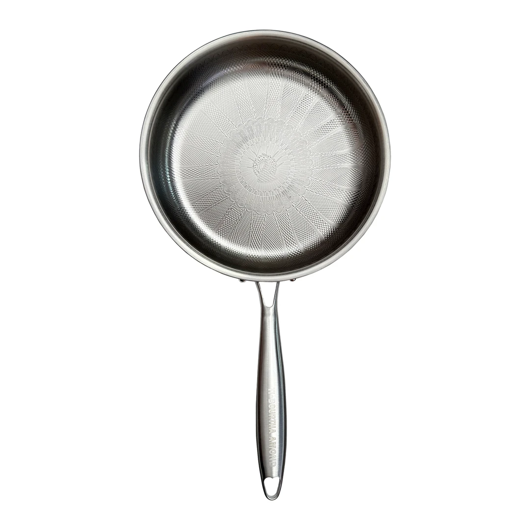 钛煎锅零涂层可用钢丝球铁铲燃气灶电磁炉直径28cm#7356