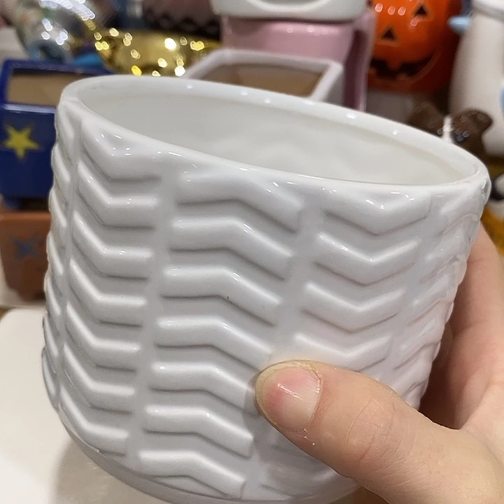 陶摆件陶盆有孔 瑕疵介意勿拍