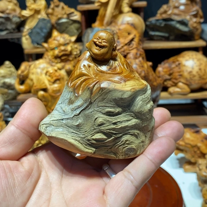 青***春柏木（崖柏）崖柏陈化料弥勒