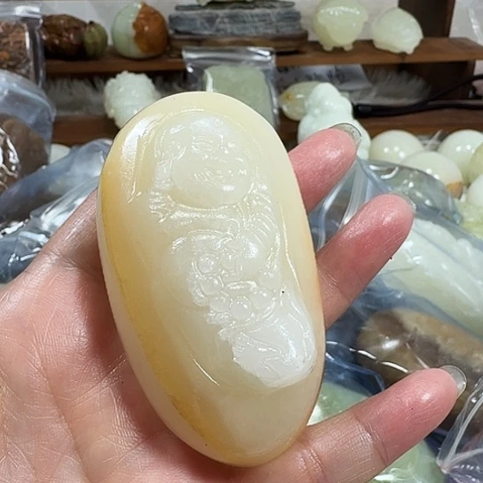 福***8砖雕石头手把件石头手把件