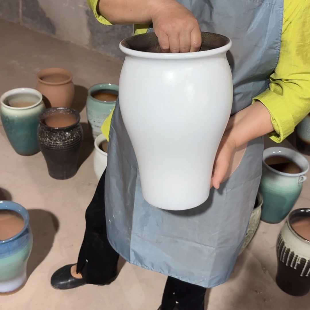 紫砂花盆口20高32一个