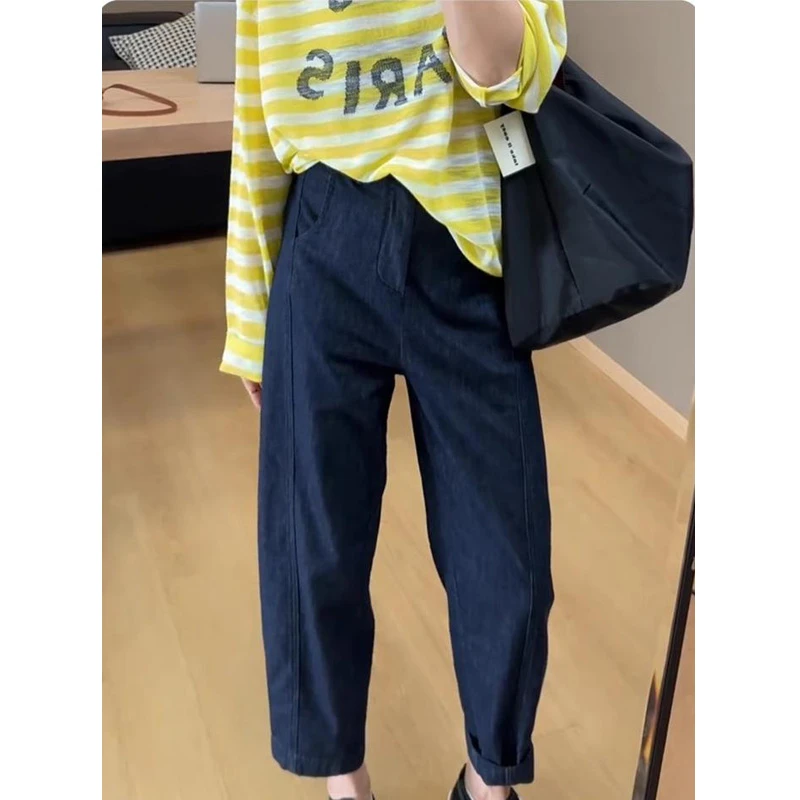 牛仔裤女士2025年夏季新款爆款裤子显瘦时尚九分裤高腰百搭哈伦裤