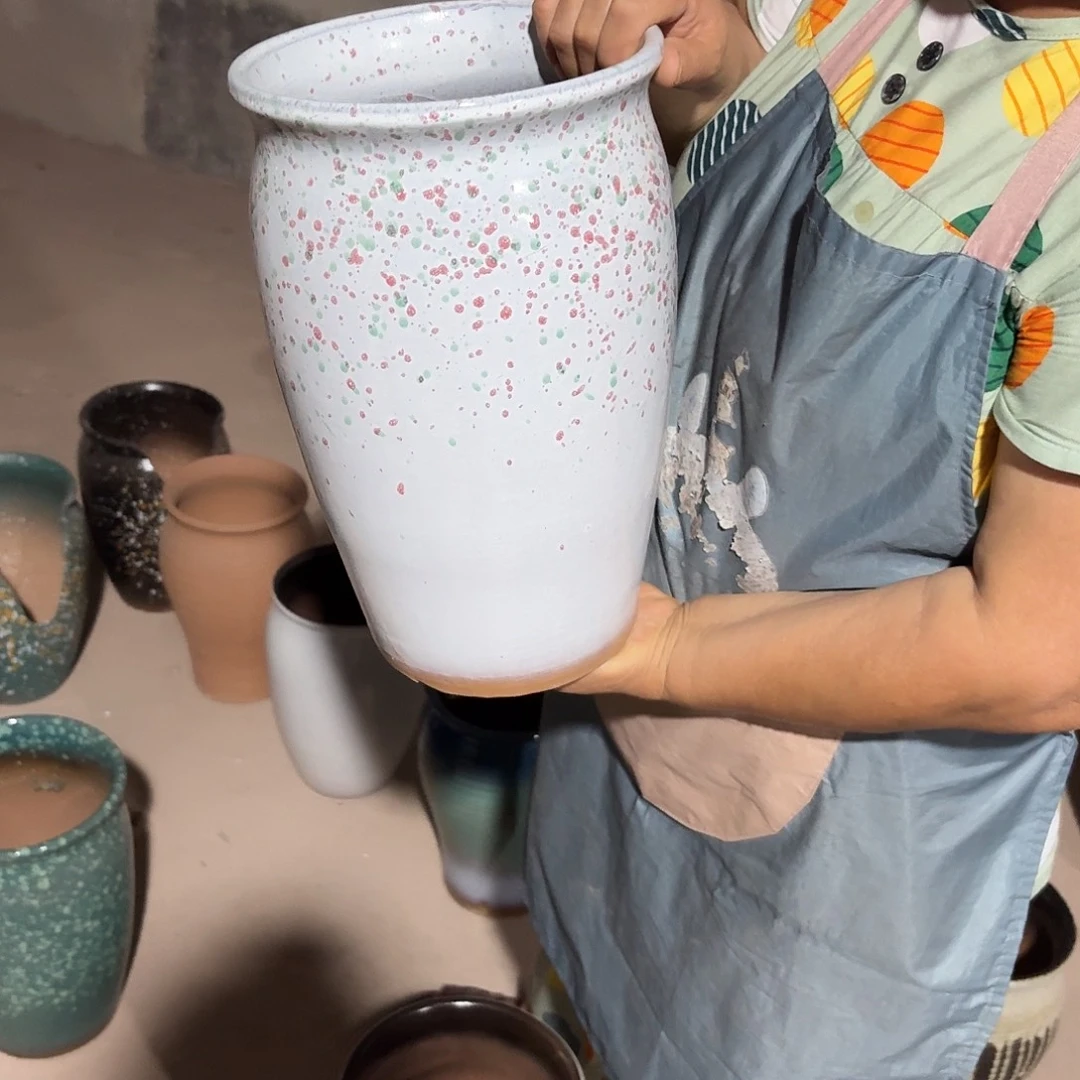 紫砂花盆口20高33