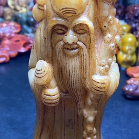 白玉菩提吊坠摆件