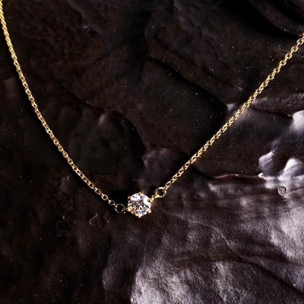 925银脚链 简约精致六爪镶莫桑钻脚链05214094