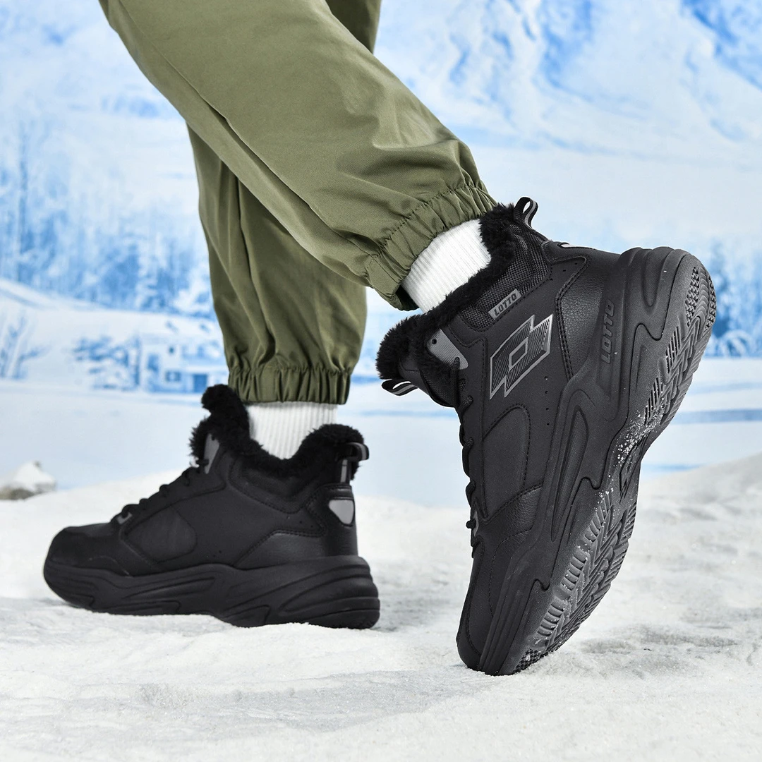 LOTTO/乐途雪地靴男女保暖棉鞋夏季男女加绒加厚户外东北休闲鞋主