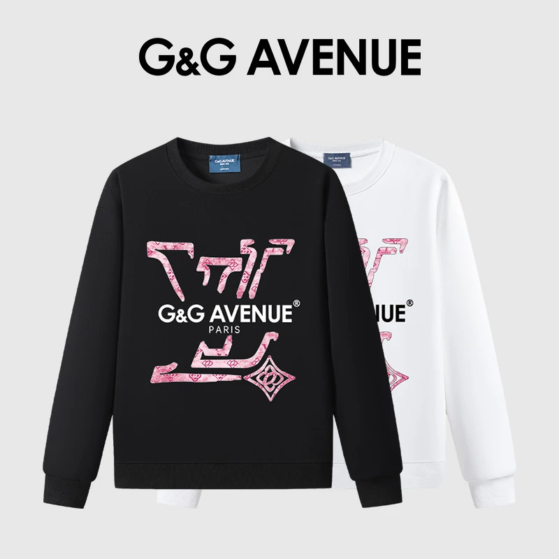 法国G&G AVENUE轻奢潮牌秋季休闲圆领卫衣男女同款-GW2523023