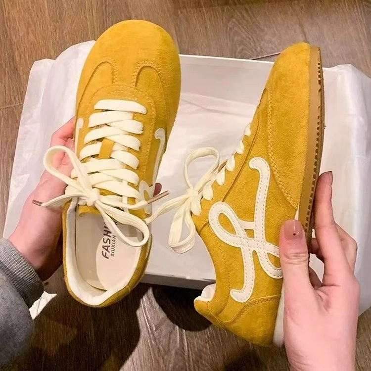 平底德训鞋2025新款休闲头丑萌阿甘百搭时尚复古鞋子女款秋冬