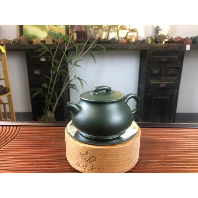 墨绿泥光器潘壶（爽）紫砂壶