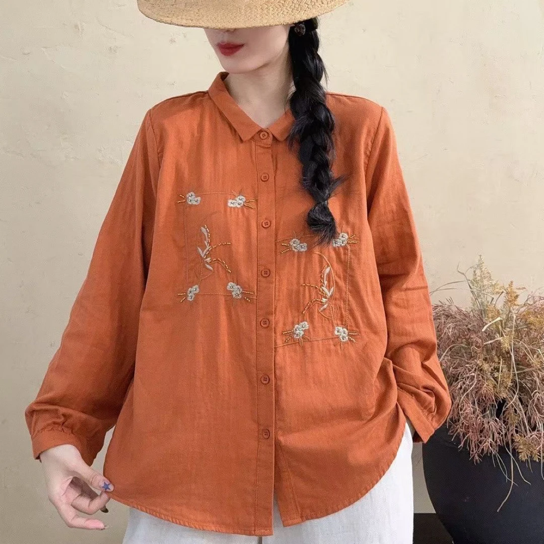 重工绣花婴儿棉衬衫