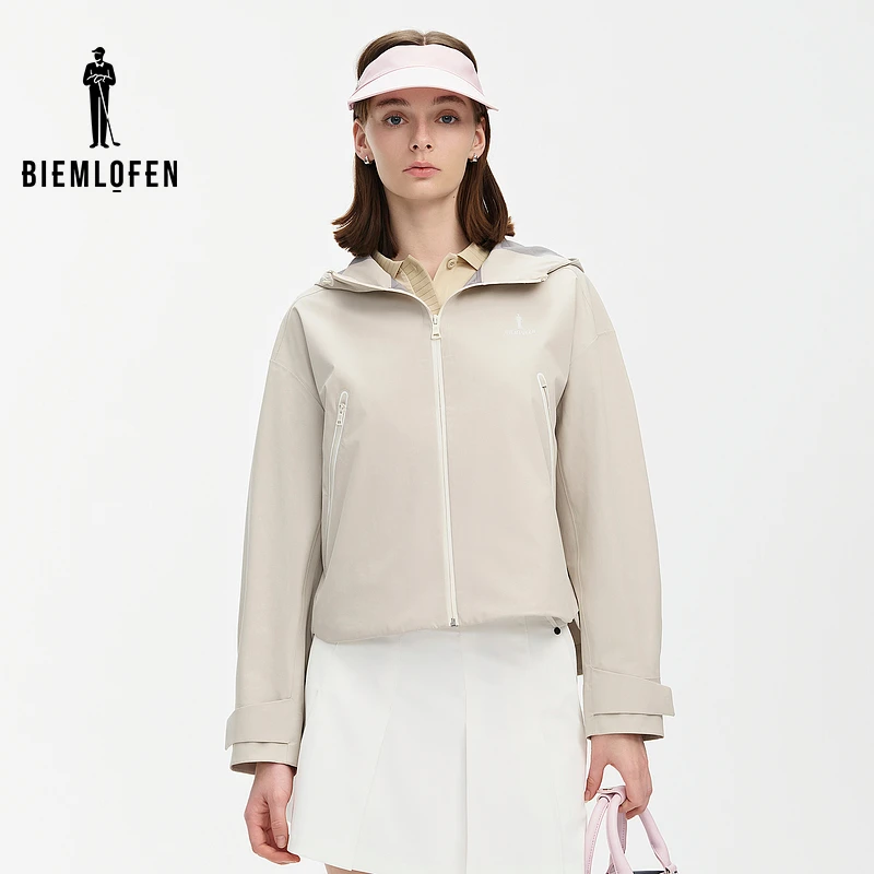 【商场同款新品】比音勒芬高尔夫外套女秋季2025高拉链防水连帽夹克