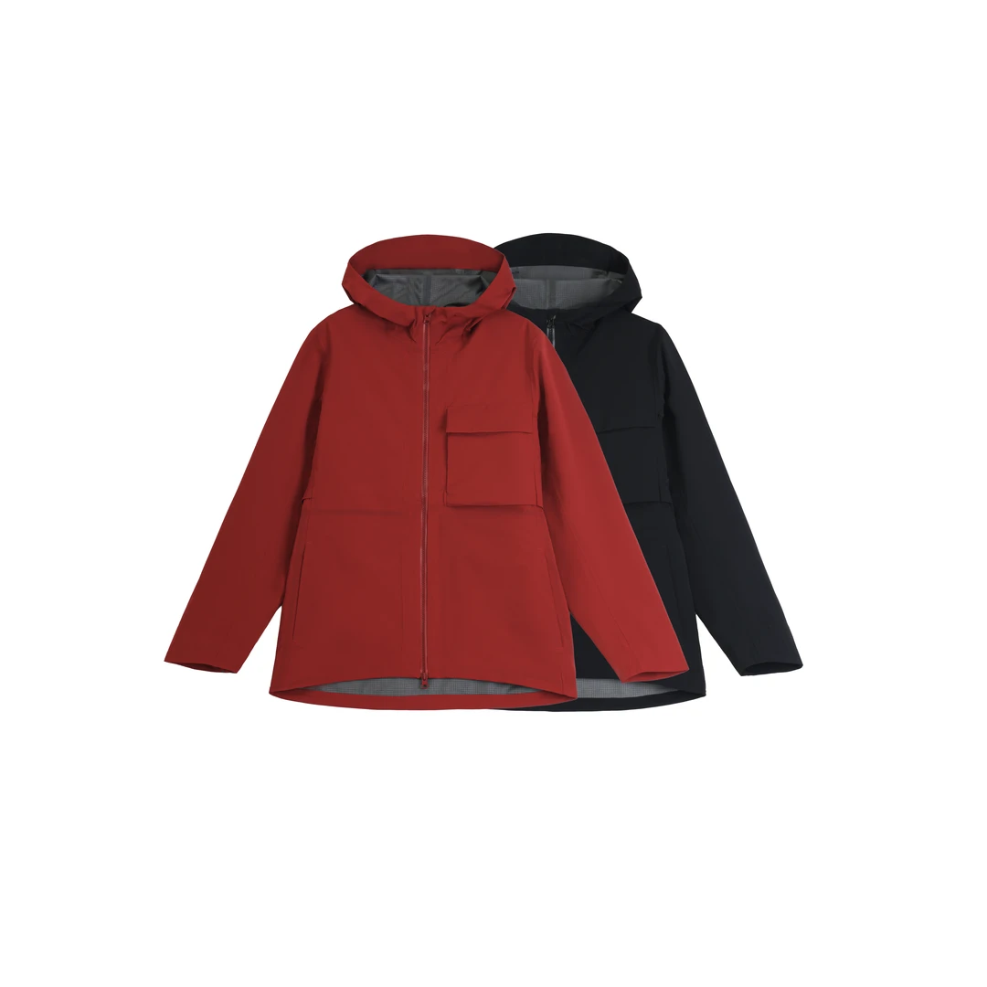 【meebest】W23574防风防水连帽工装款风衣外套