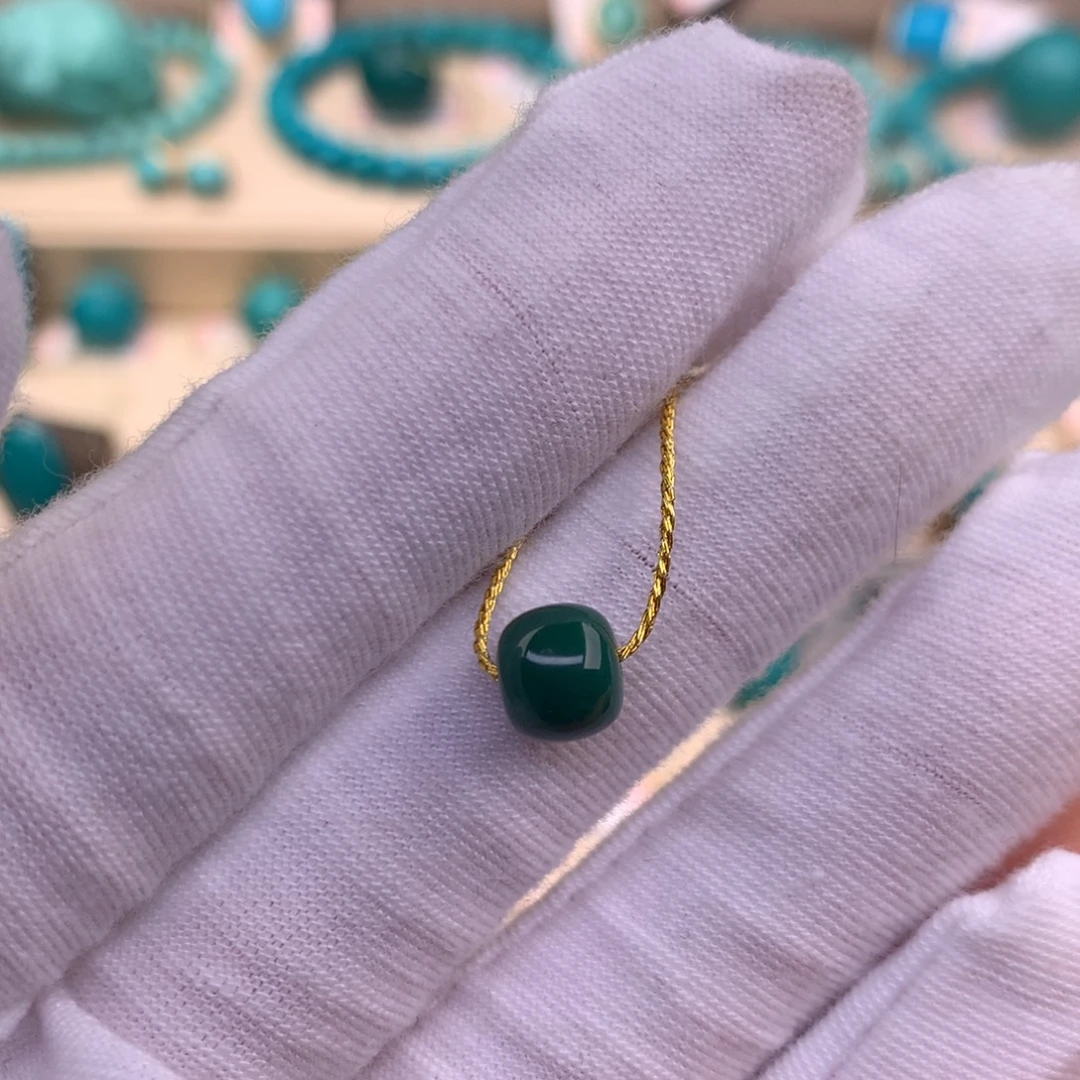 未镶嵌绿松石珠宝奇石7.2*6.2mm