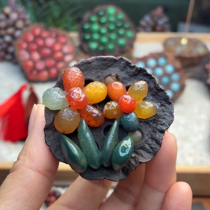 木石院子的莲蓬摆件5