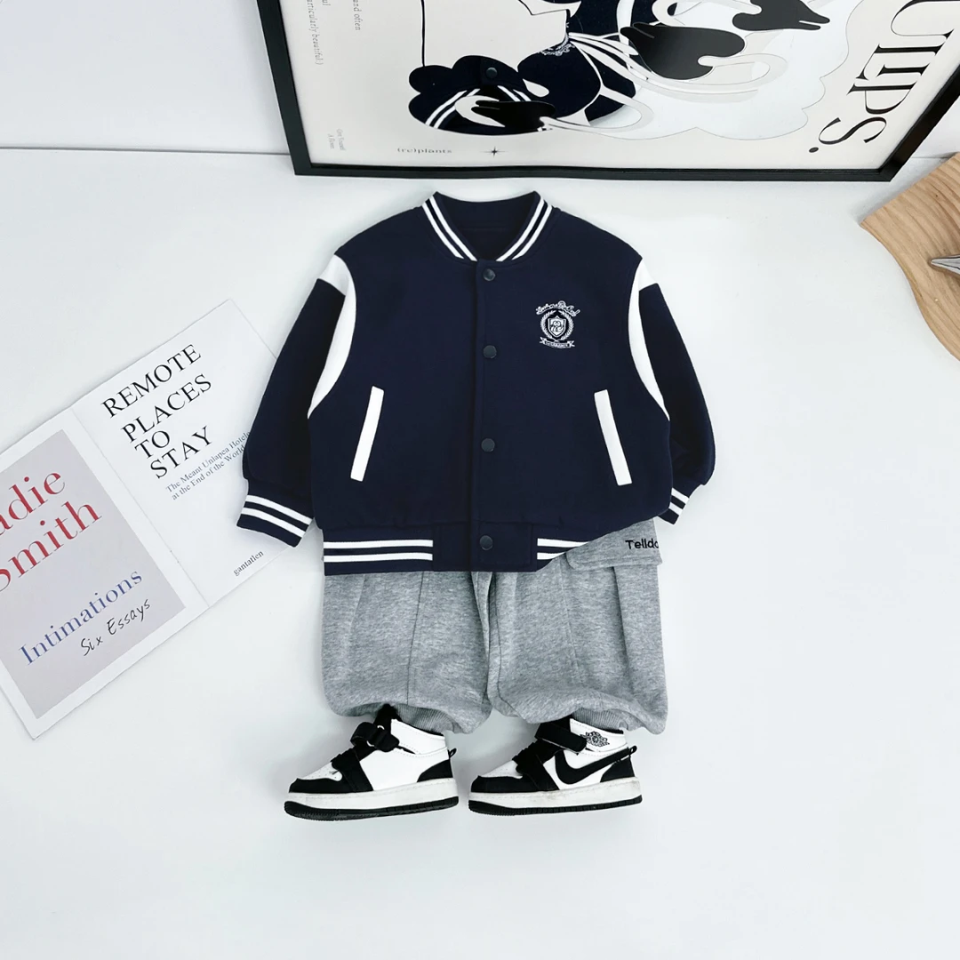 男童外套春秋款儿童棒球服2025秋新款秋装 HZ25650 悠悠童话童装