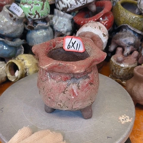 粗陶花盆手工花盆制作