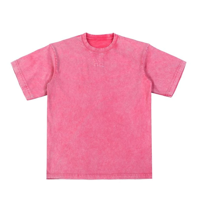 小乖逃X新款字母纯棉W粉色T恤短袖大宽松简约秋季圆领百搭24110