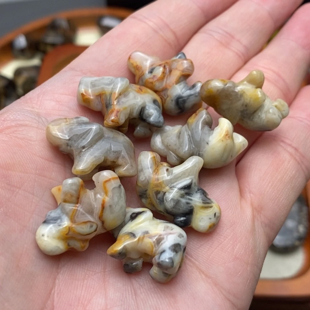 玛瑙/玉髓未镶嵌珠宝半成品疯狂玛瑙象神一颗