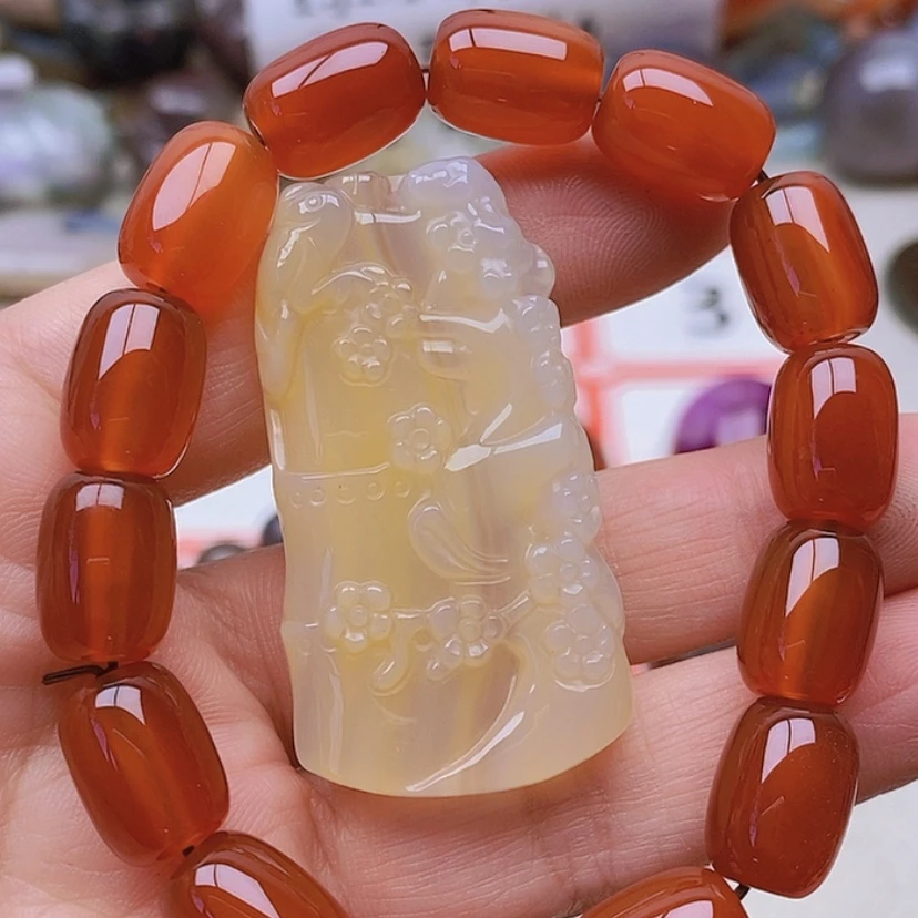 【闪购商品】未镶嵌玛瑙/玉髓珠宝半成品白****）