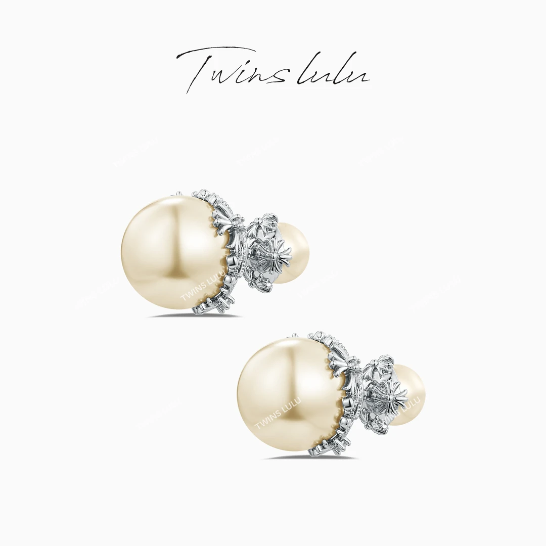 TWINS LULU 镀K金 气质轻奢高级复古法式简约优雅耳环TSL1252