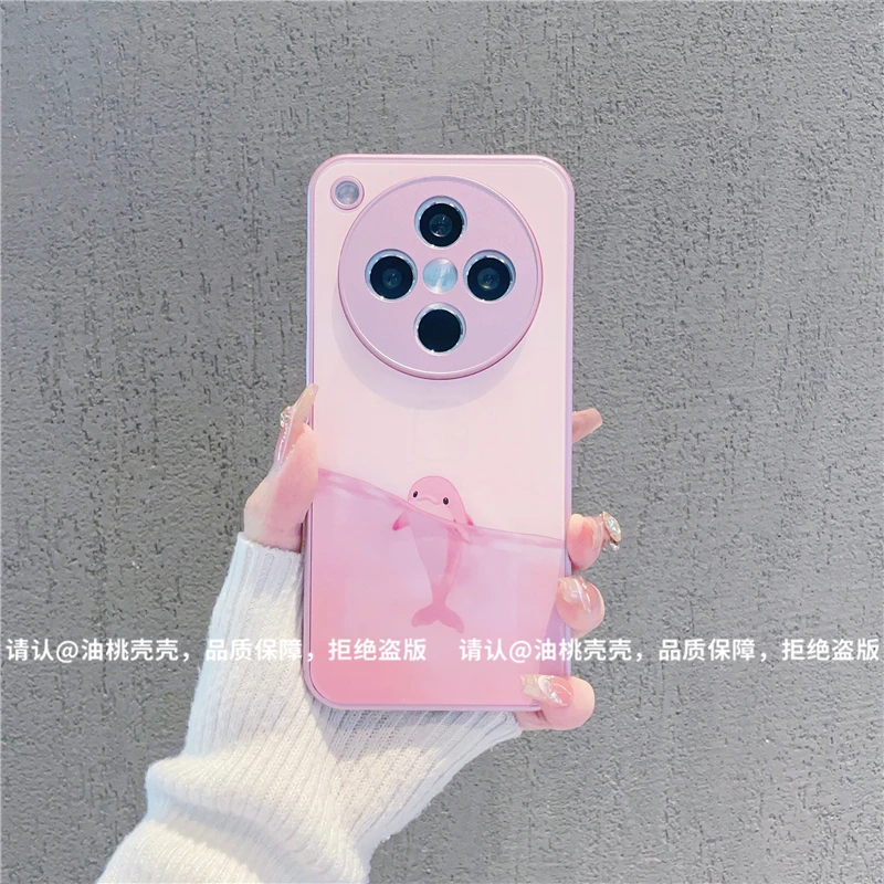 （OPPOFindX8系列）金属漆玻璃壳适用OPPOFindX8/X8Pro/X8S手机壳潮