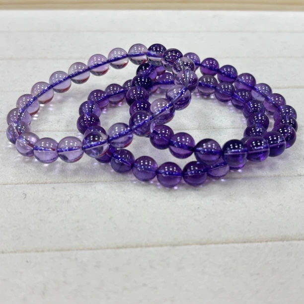 【书记甄选】天然紫水晶单圈手链 多样性发一件 约8mm 2577LA