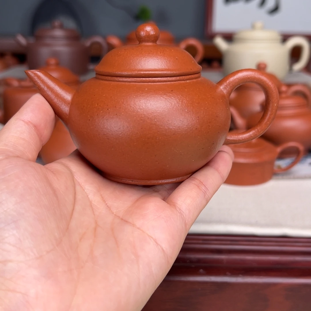 紫砂茶壶宝山红泥160
