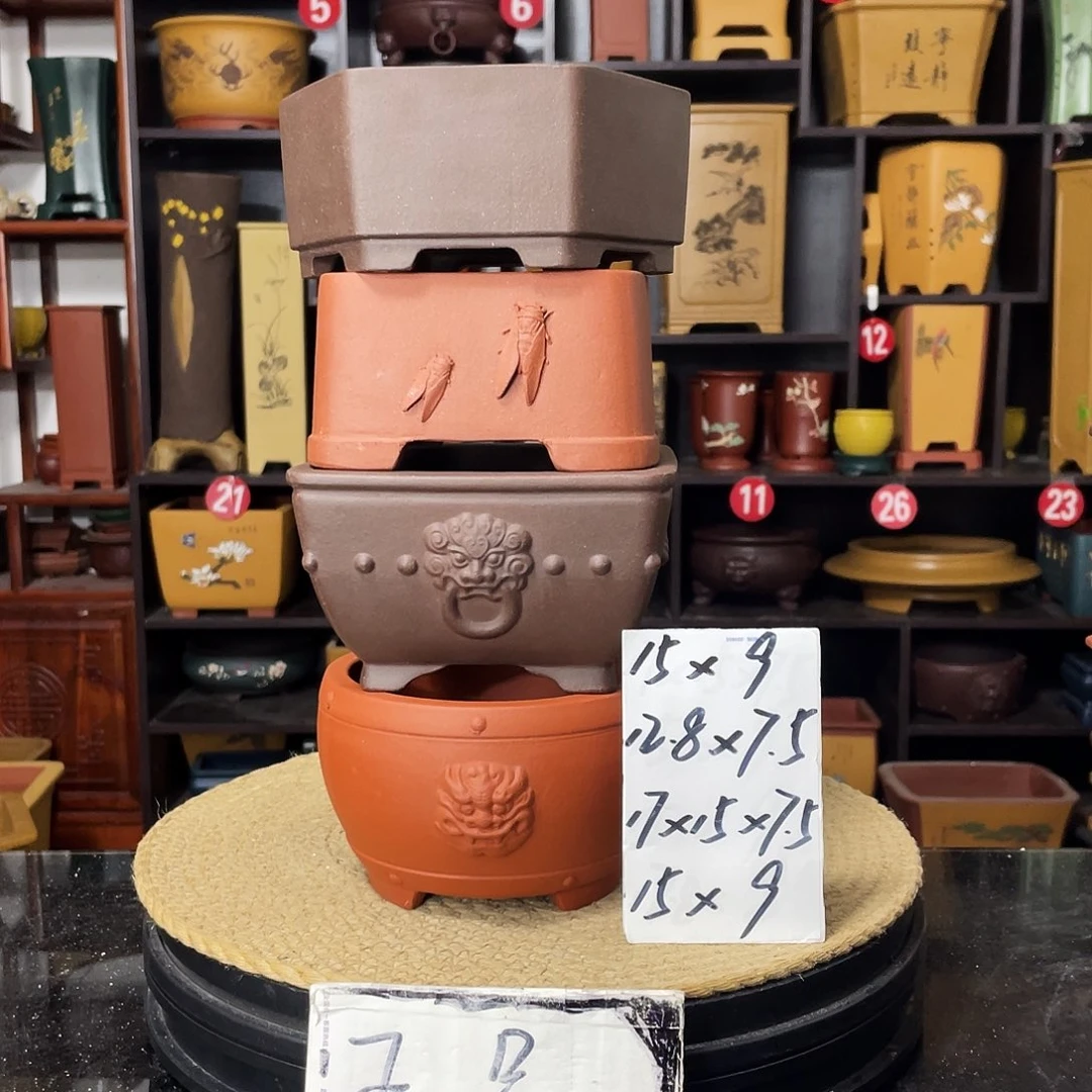 紫砂D-婉秋紫砂花盆