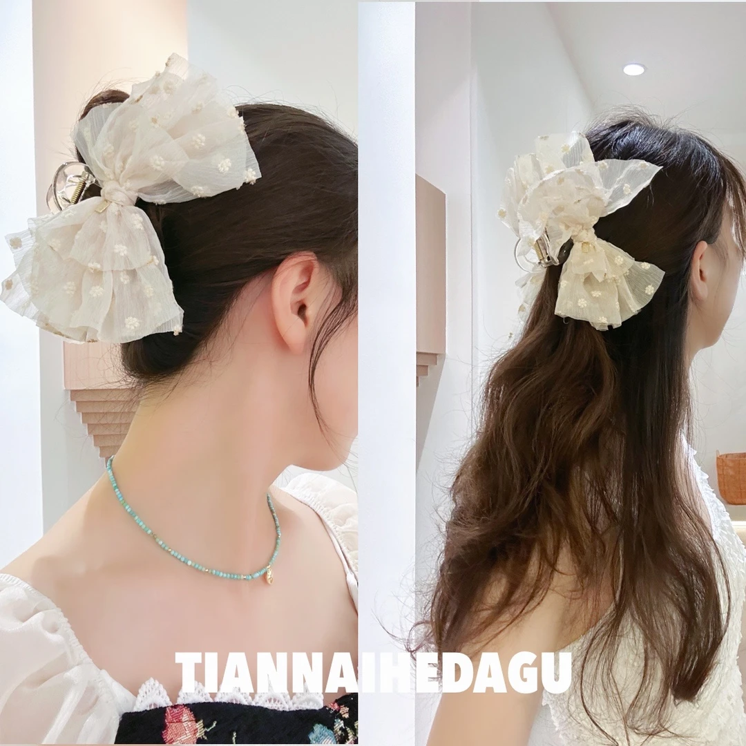 田间雏菊文艺大发抓 仙气甜美可爱女孩头饰发饰盘发夹手作抓夹