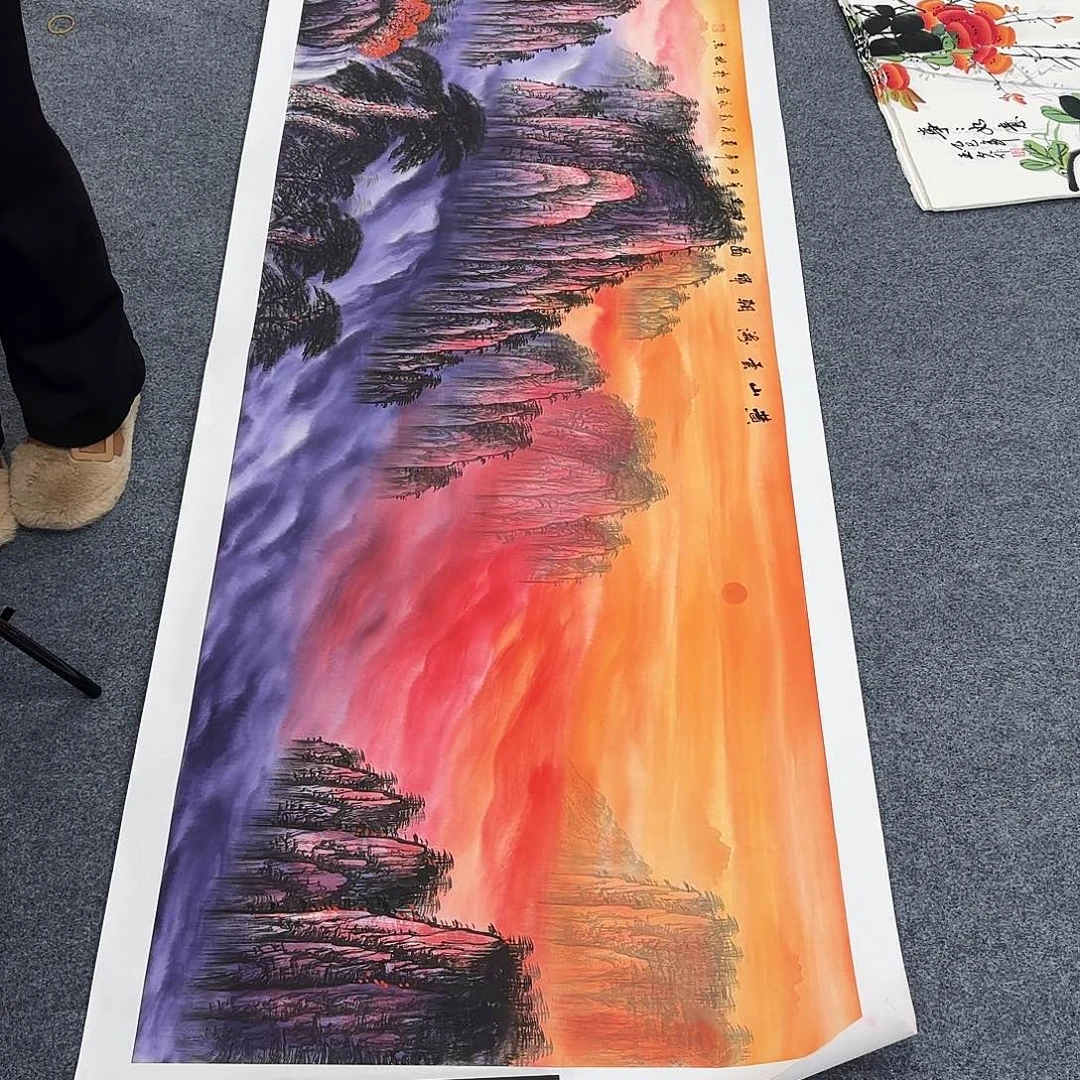 国画作品小姐姐放漏中