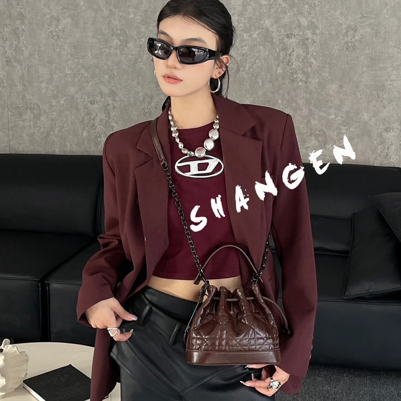 【尚恩CC】ZT-D7071-手抓牛皮咖-19*11*16轻奢女士新款手提水桶包