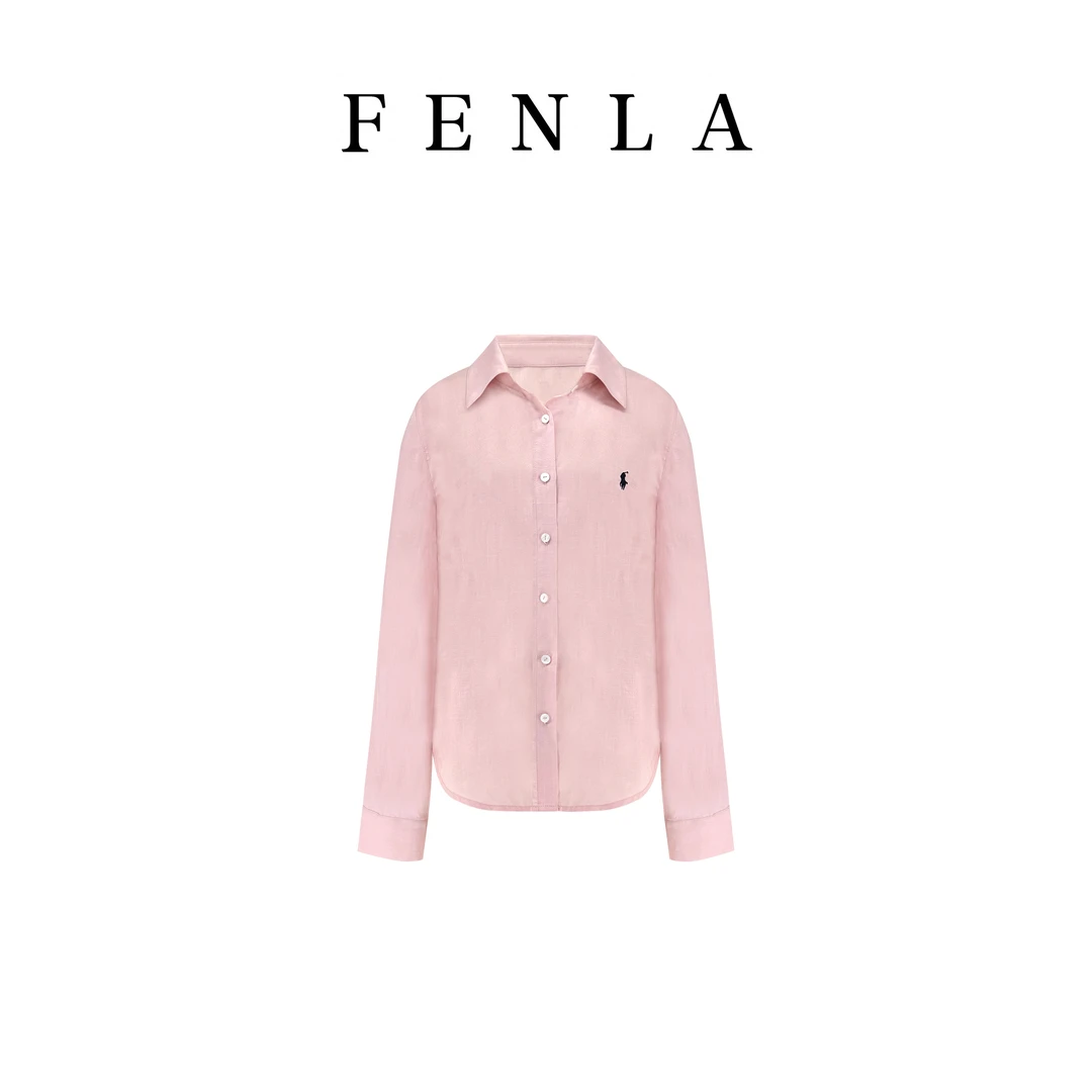 【惠姐私服】极简风慵懒长袖雅韵小立领衬衫翻领女士衬衫 83795