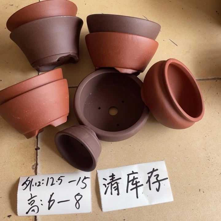 紫砂花盆，紫砂花盆