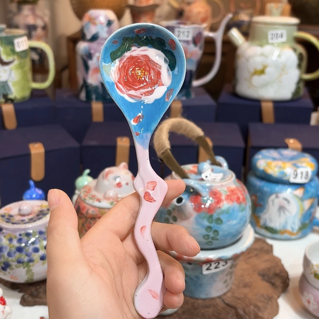 景德镇手绘高温釉下彩陶瓷茶具