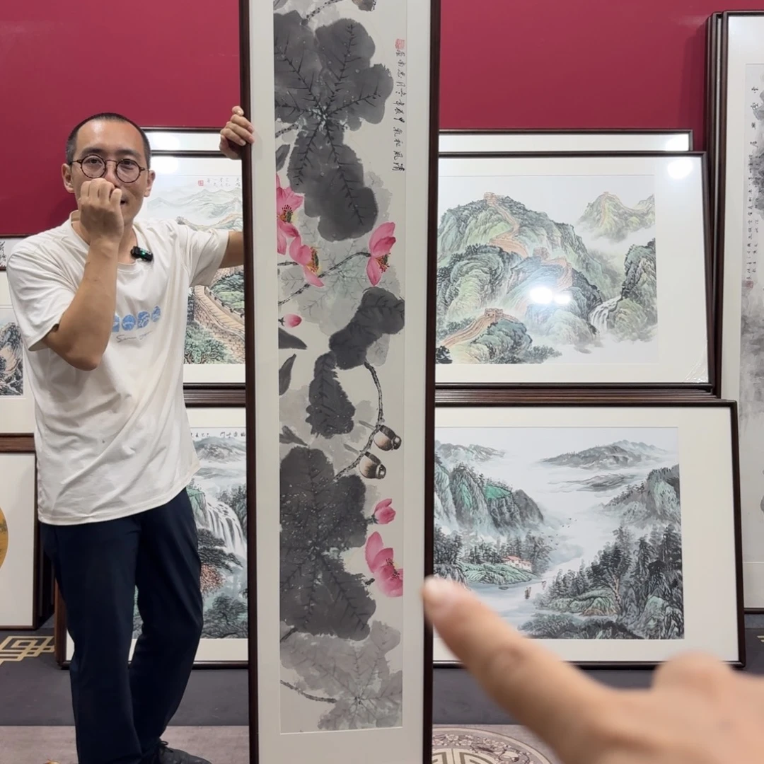 国画手绘作品带框210/40
