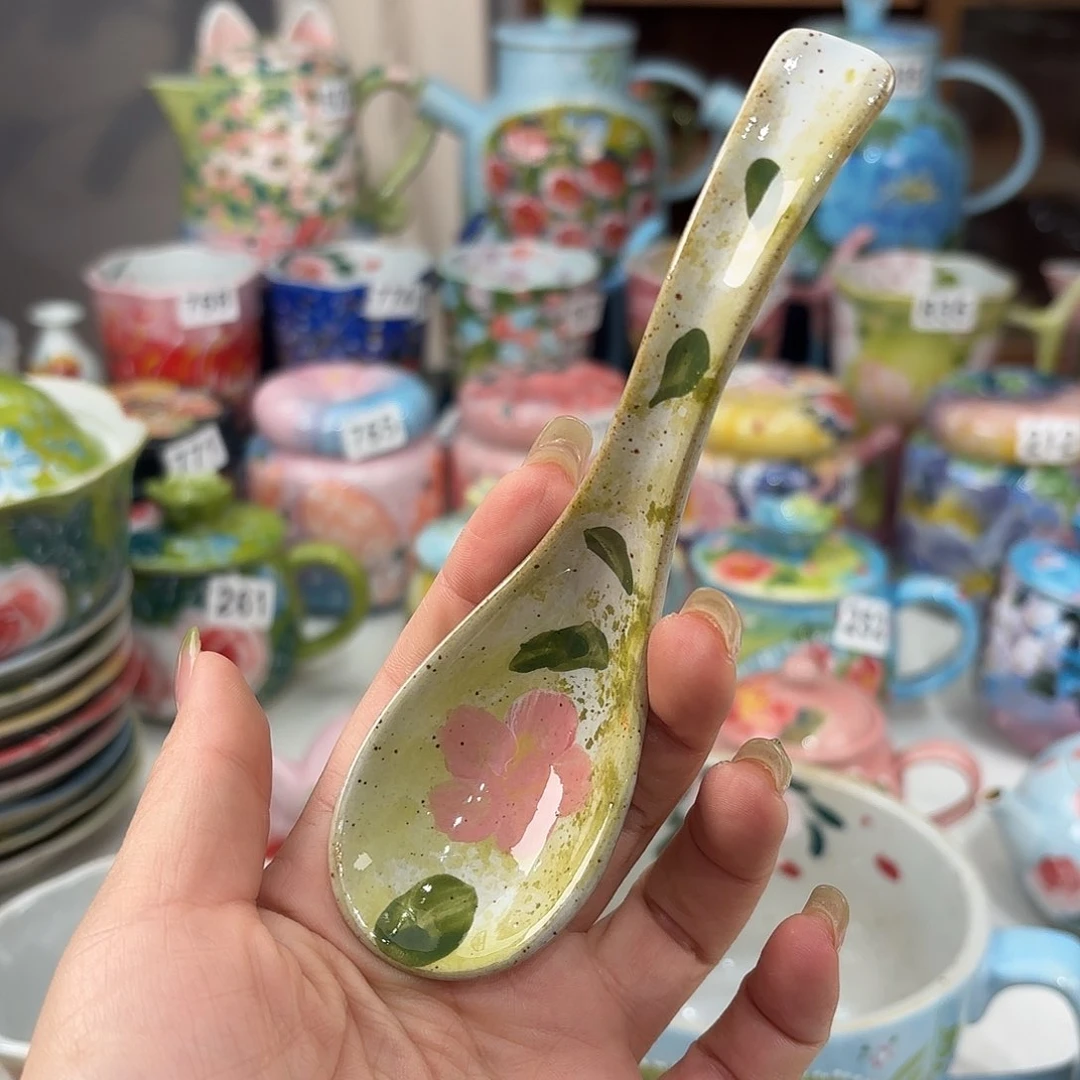 瓷片景德镇手绘高温釉下彩陶瓷茶具