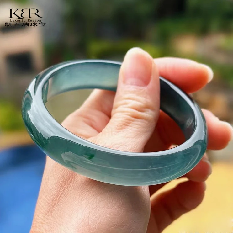 天然A货翡翠高货正圈手镯镯子多样性发/其一KBR0109001