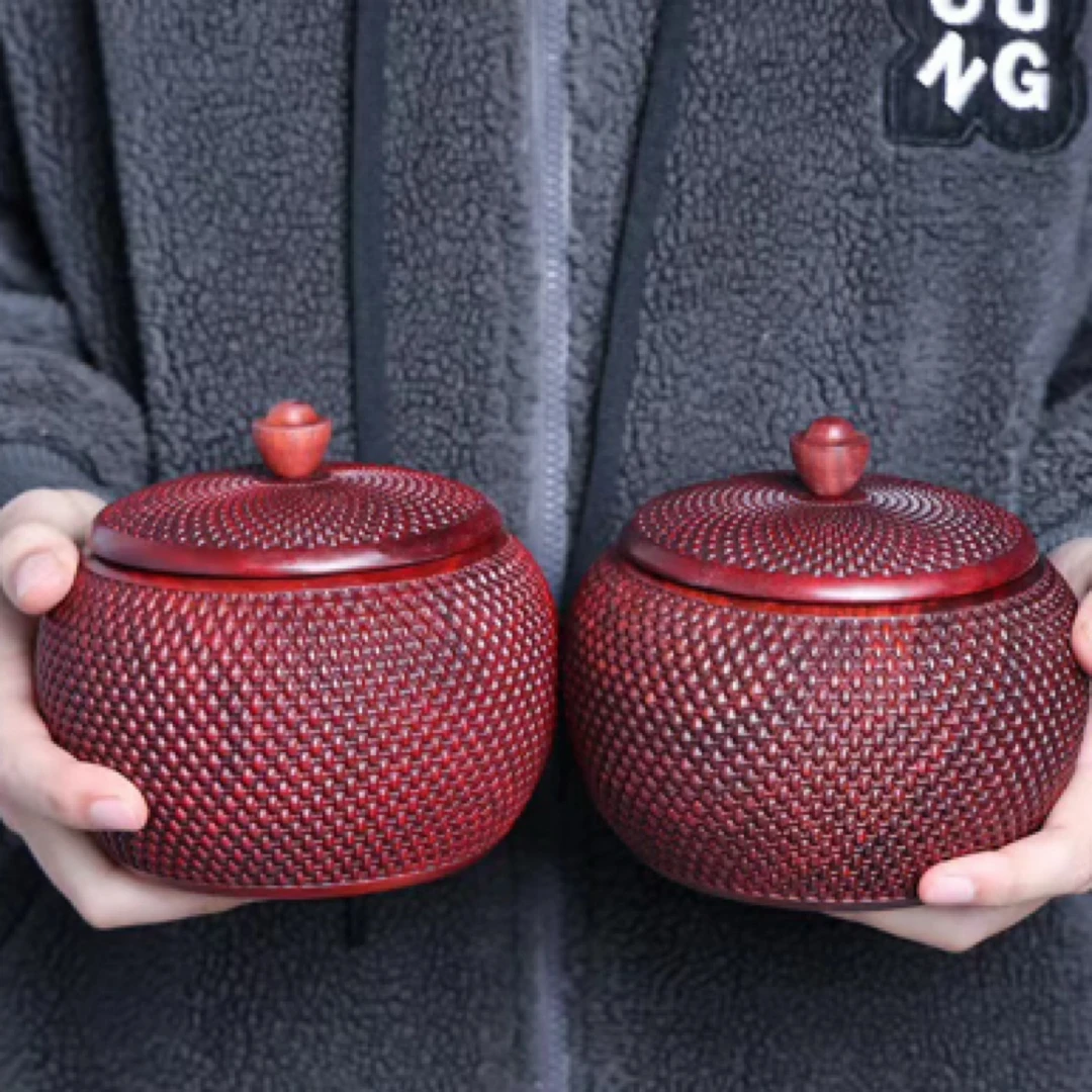 精品 紫檀茶叶罐 储物罐红木礼品盒单个