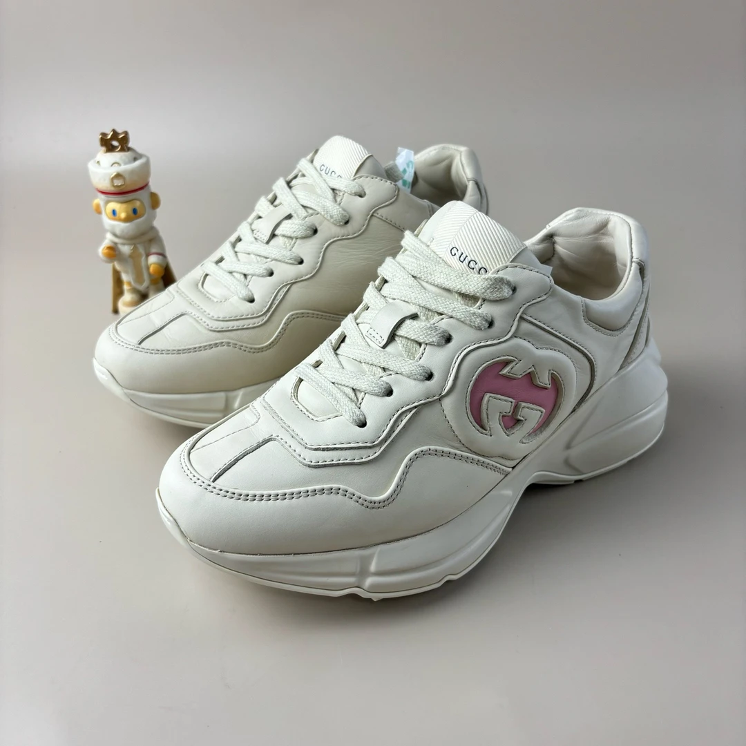 99新 GUCCI/古驰 蝙蝠印花老爹鞋 35码 YLP3156