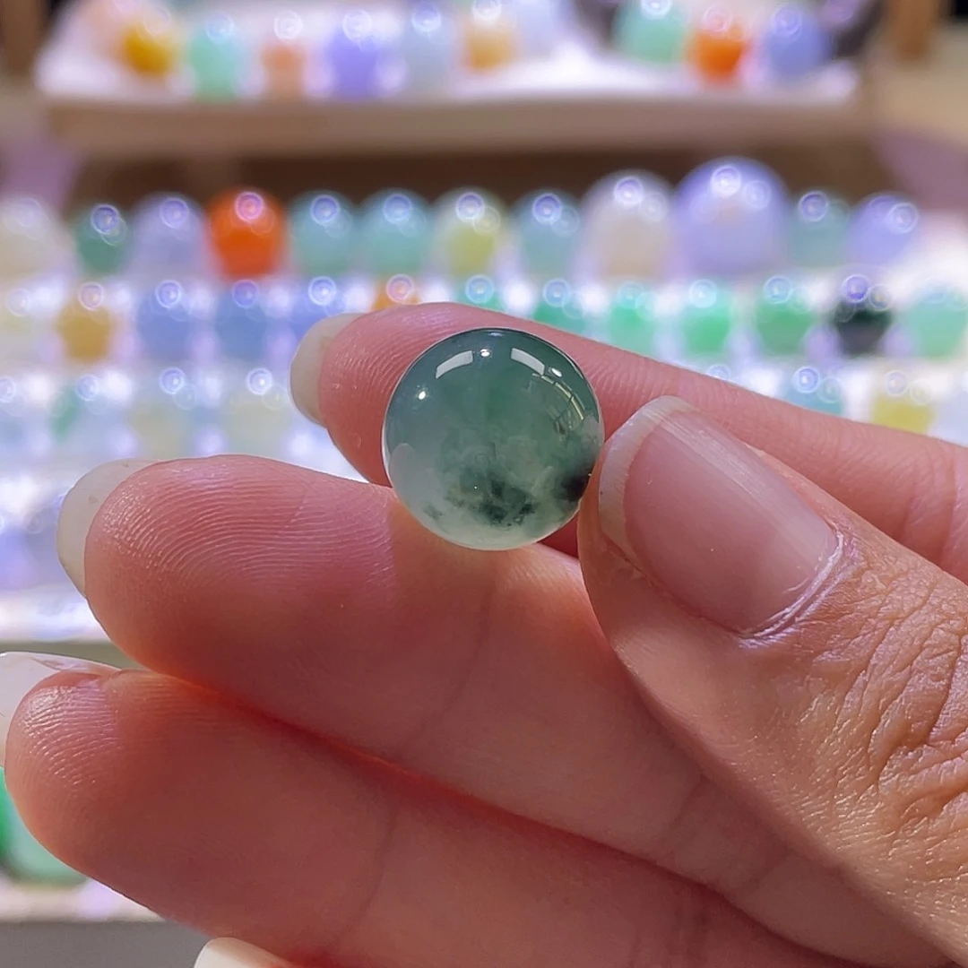 散珠翡翠展示勿拍缅甸翡翠a货卡12+绿乌鸡