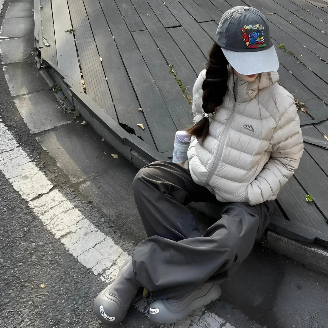 韩系轻薄早秋棉衣外套女连帽修身小个子设计感排骨服爆款夹棉棉袄