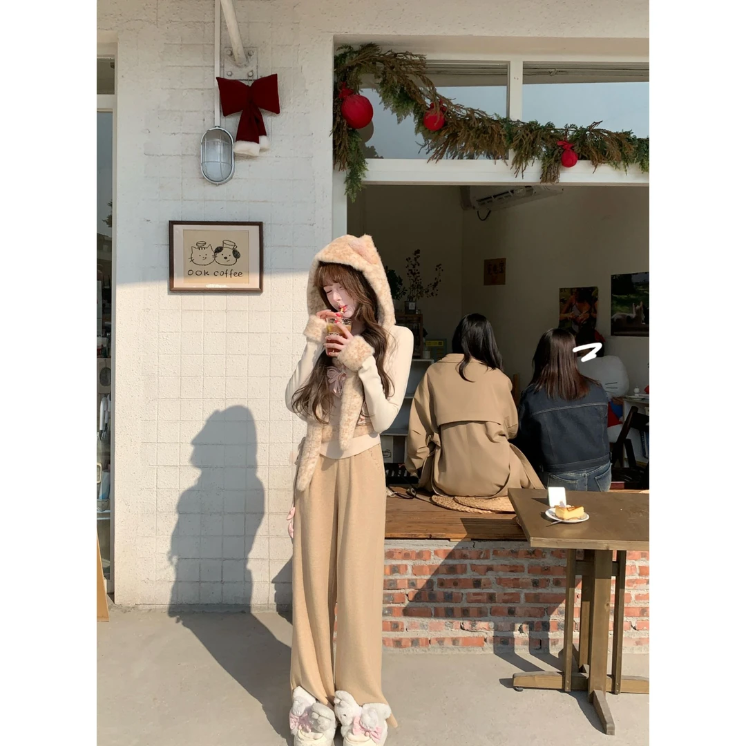 瑞茜·威瑟斯软萌金渐层 冬季甜美可爱保暖显瘦时尚套装 R66509-1H